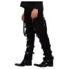 Men Gothic Pant Punk Cyber Black Buckle Trouser D Rings Pant